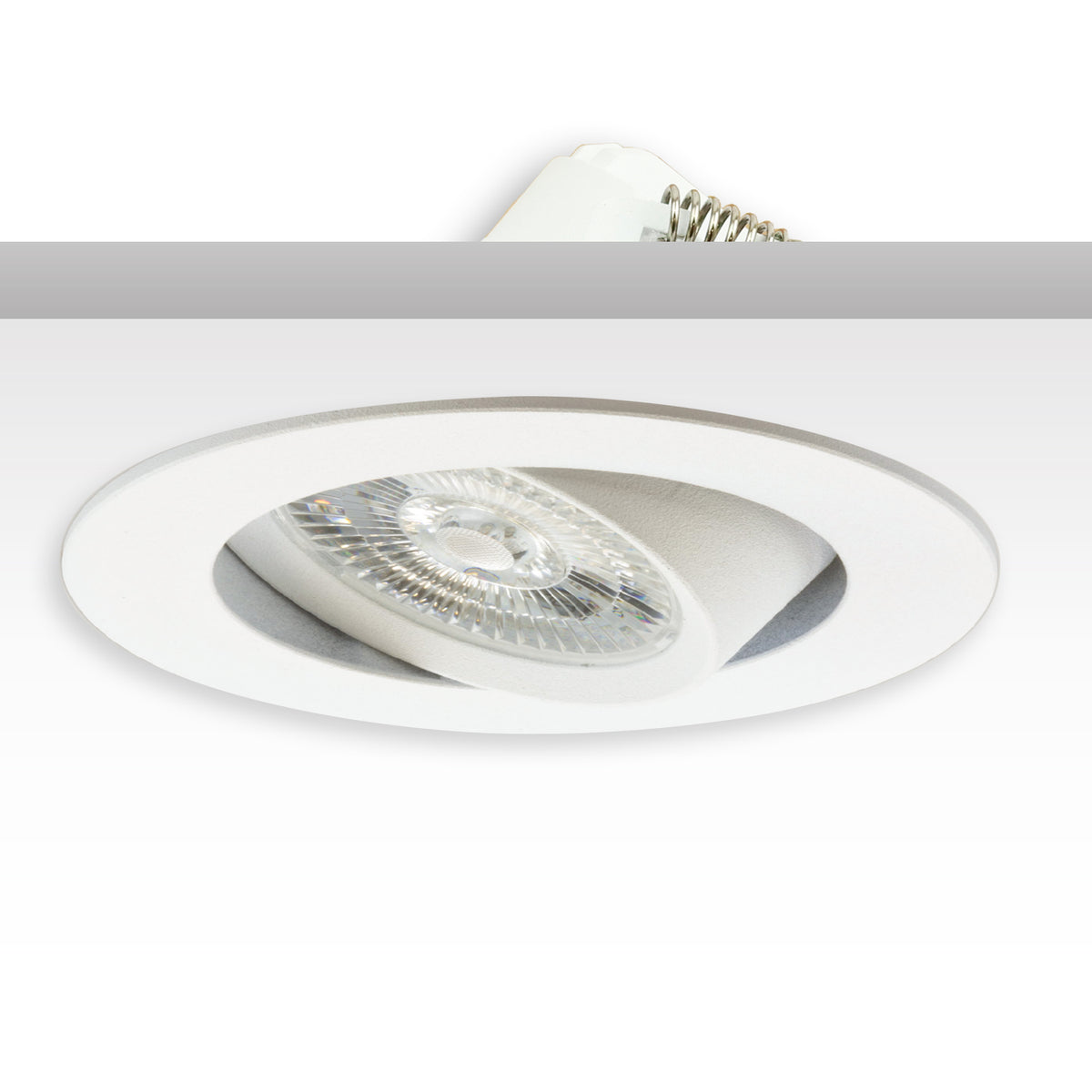LED recessed light Sunset Slim68 white, round, 9W, 1800-2800K, dimmable to warm