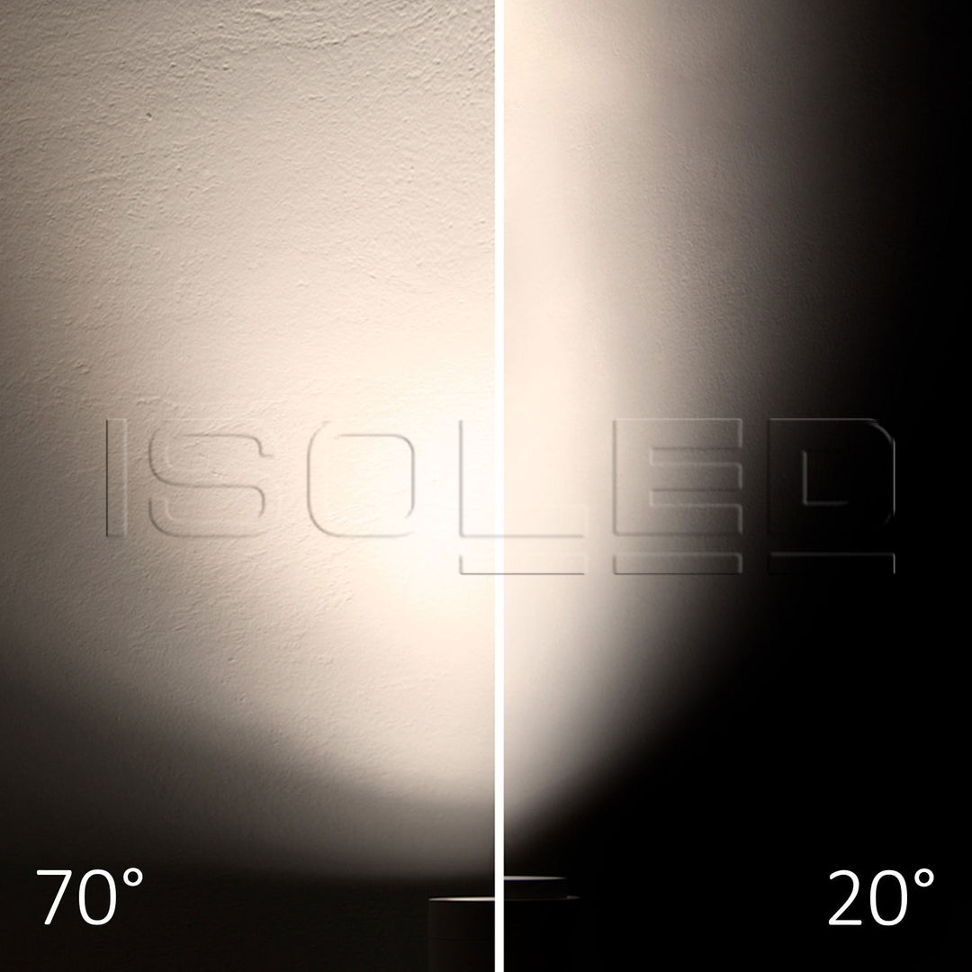 3-phase track spotlight, focusable, 34W, 20°-70°, matte black, Fruit 3000K