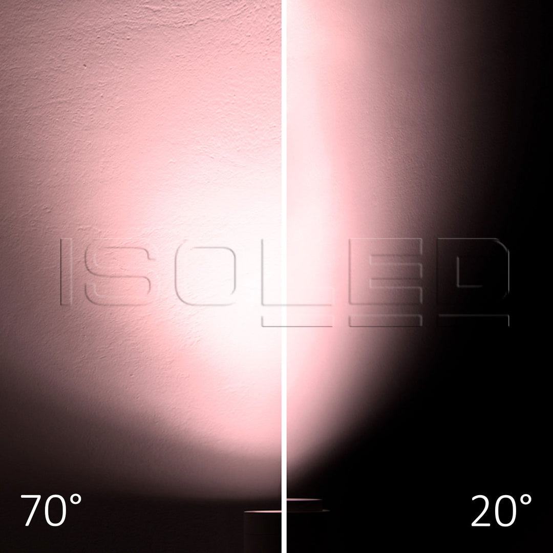 3-phase track spotlight, focusable, 34W, 20°-70°, matte white, Fresh Meat 3200K