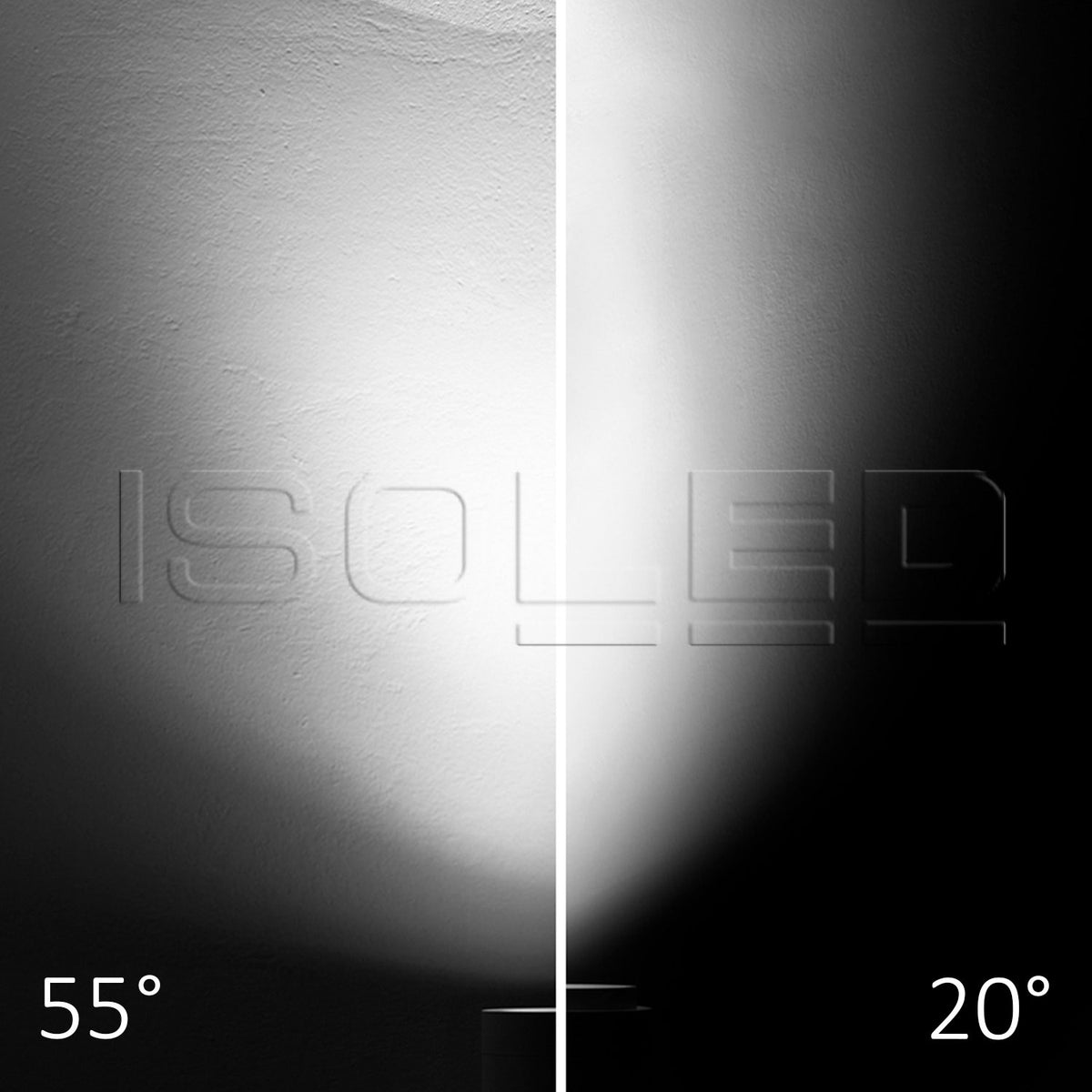 3-phase track spotlight, focusable, 24W, 20°-55°, matte white, 4000K, dimmable