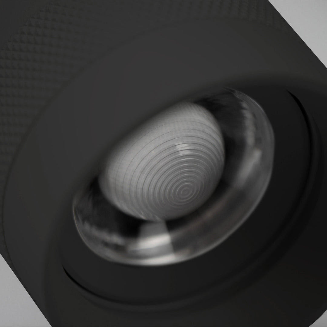 3-phase track spotlight, focusable, 24W, 20°-55°, matte black, 4000K, dimmable