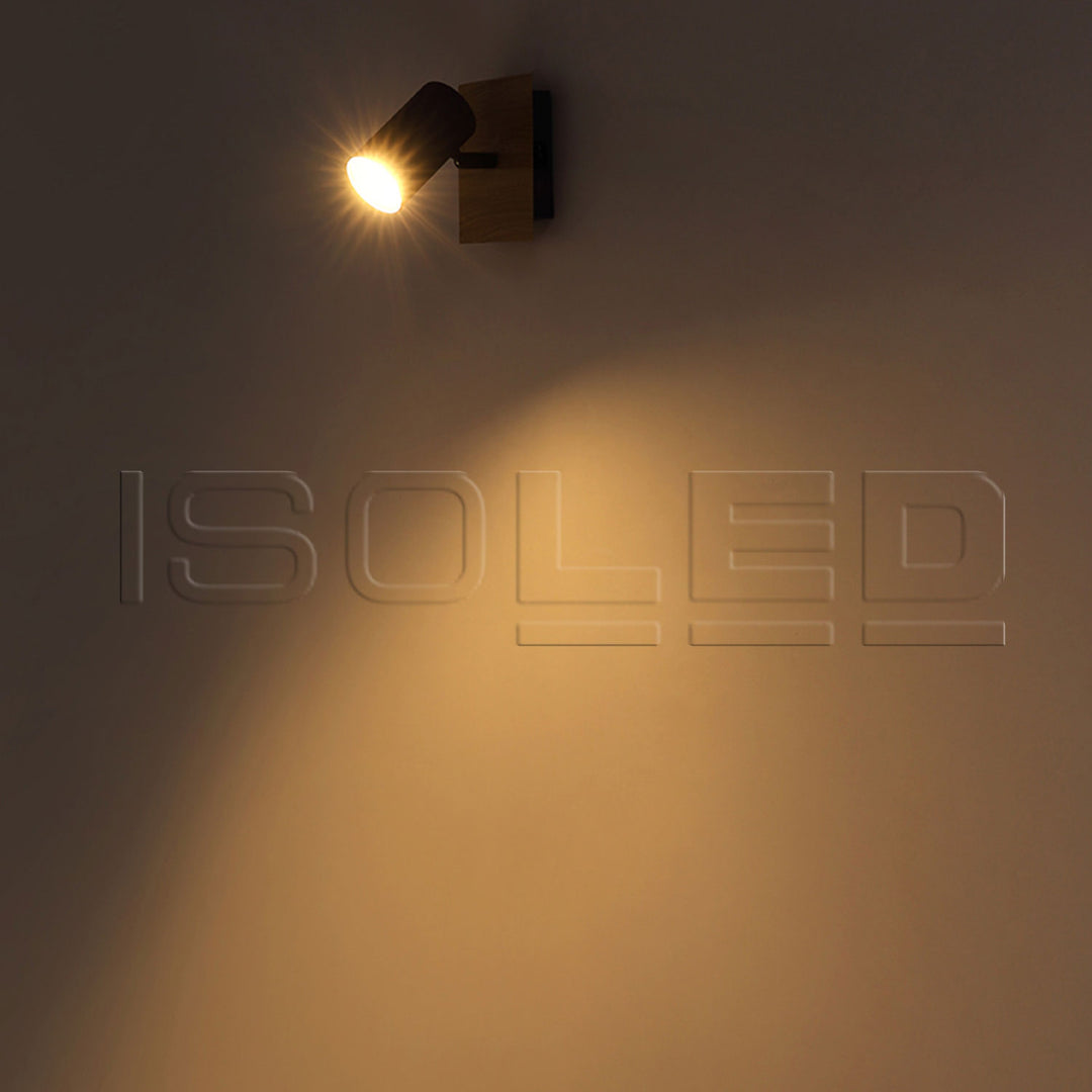 Wall light, matte nickel, with switch, 1xGU10 socket, bulb not included.