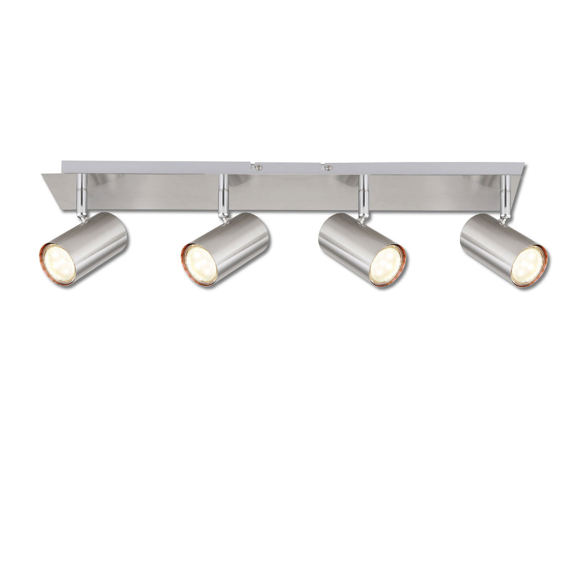Ceiling spotlight, matte nickel finish, 4xGU10 socket, bulbs not included.