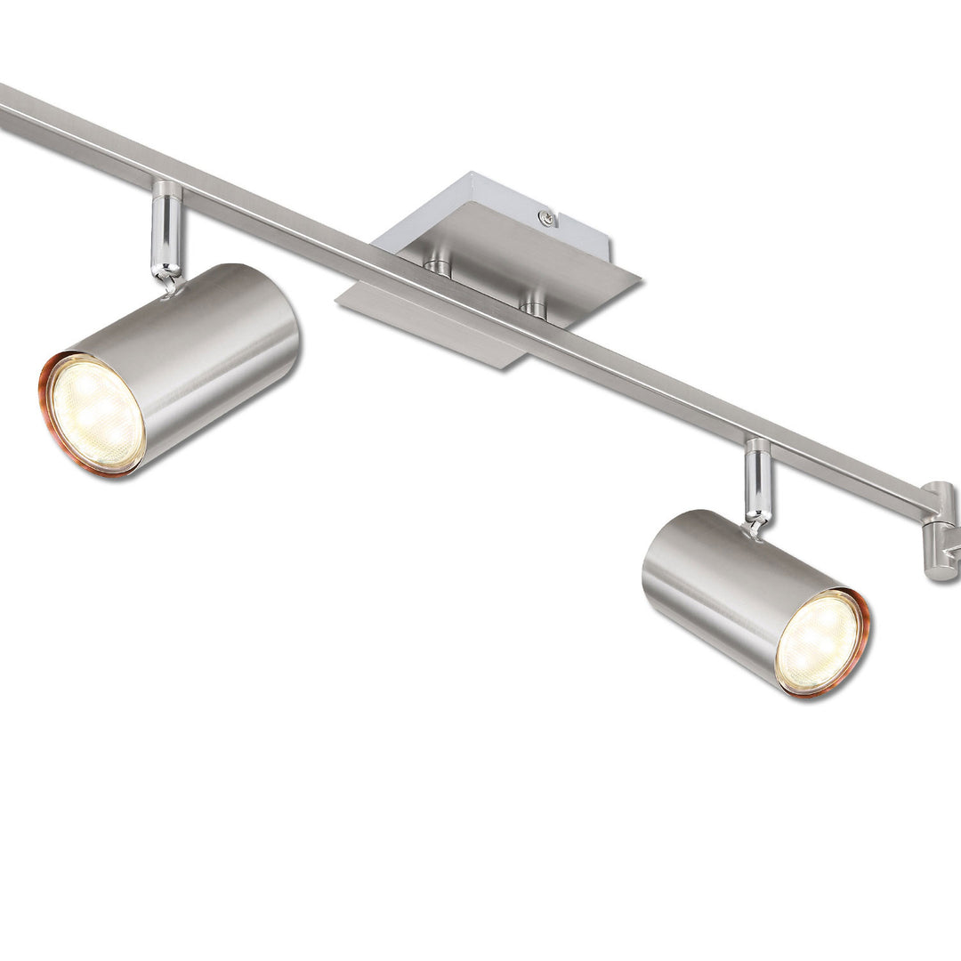 Ceiling spotlight, matte nickel finish, 6xGU10 sockets, bulbs not included.