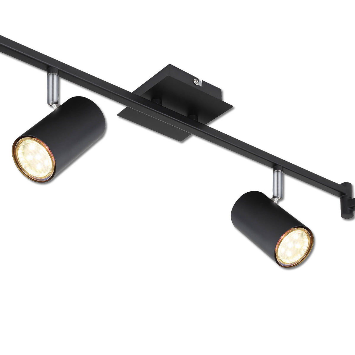 Ceiling spotlight, matte black, 6xGU10 socket, bulbs not included.