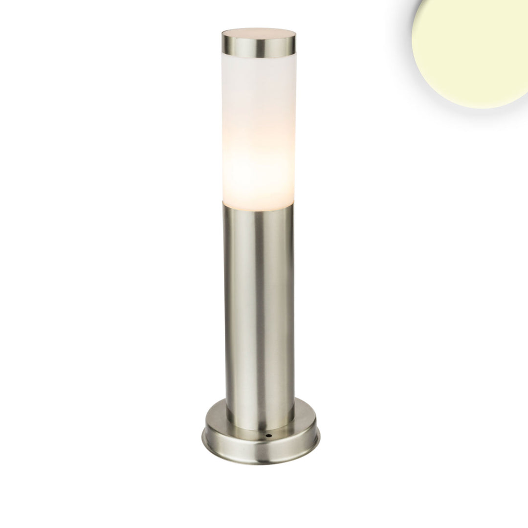 Bollard light 450 stainless steel, IP44, warm white, incl. E27 LED bulb 9W