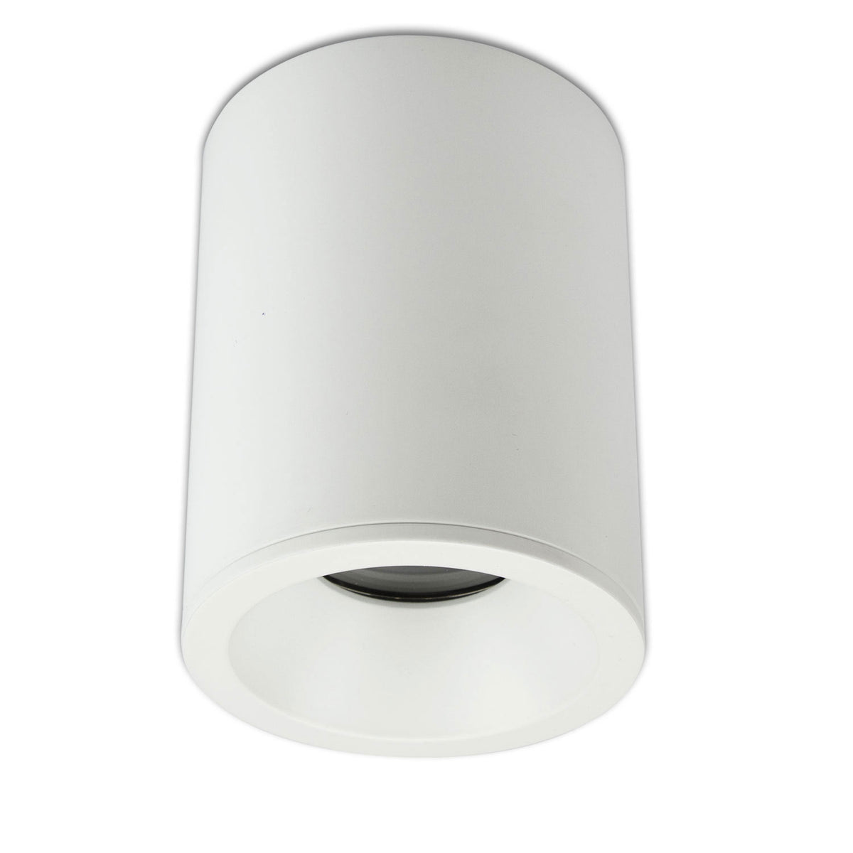 Round surface-mounted ceiling light for GU10, IP65, matte white