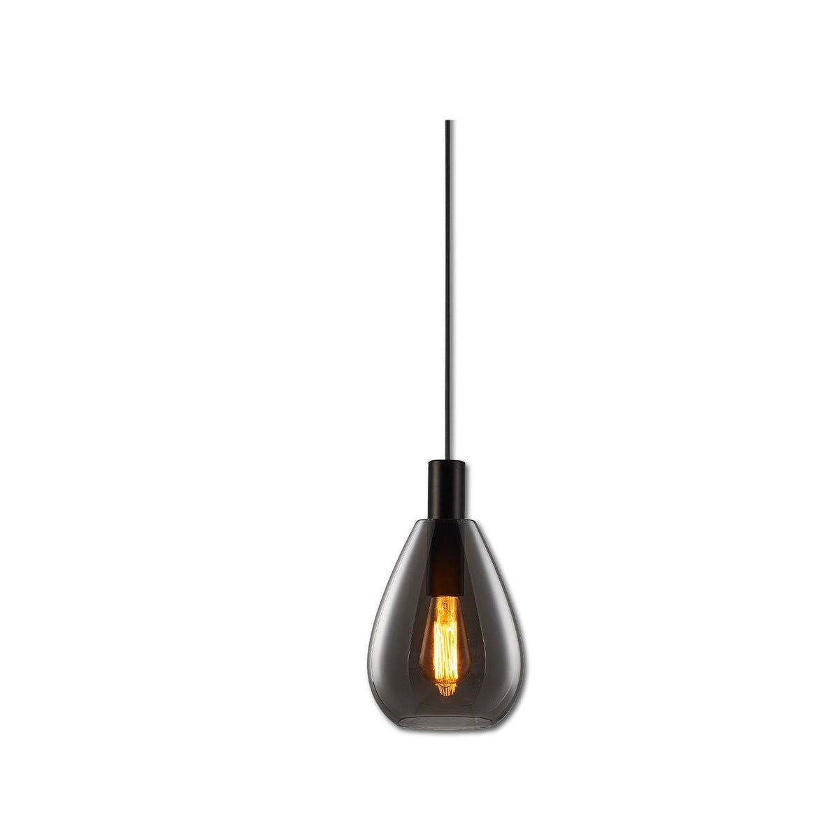 Pendelleuchte, Smoky Glas, E27, 50-300cm, exkl. Leuchtmittel, exkl. Baldachin