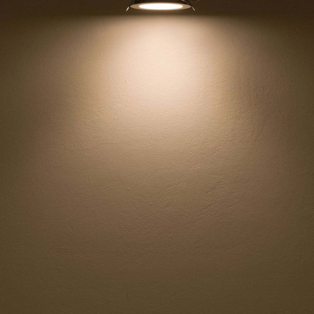 LED Downlight, 9W, rund, ultraflach, blendungsreduziert, schwarz, 147mm, warmweiß, dimmbar CRI90
