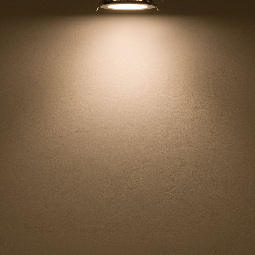 LED downlight, 18W, round, ultra-flat, glare-reduced, white, warm white, dimmable CRI90
