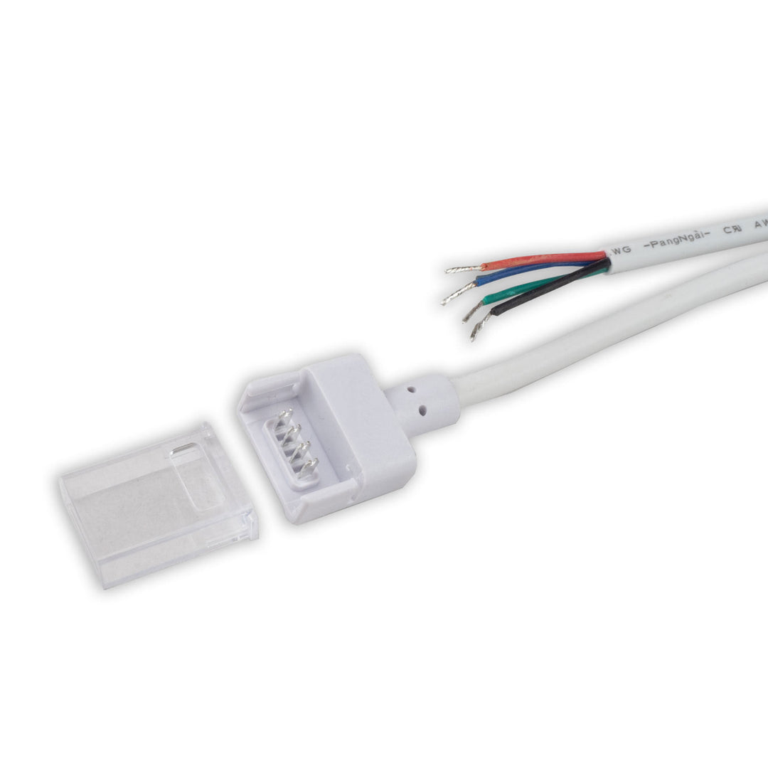 200cm O1-412 cable connector for 4-pin IP68 flex strips with a width of 12mm and a pitch >8mm