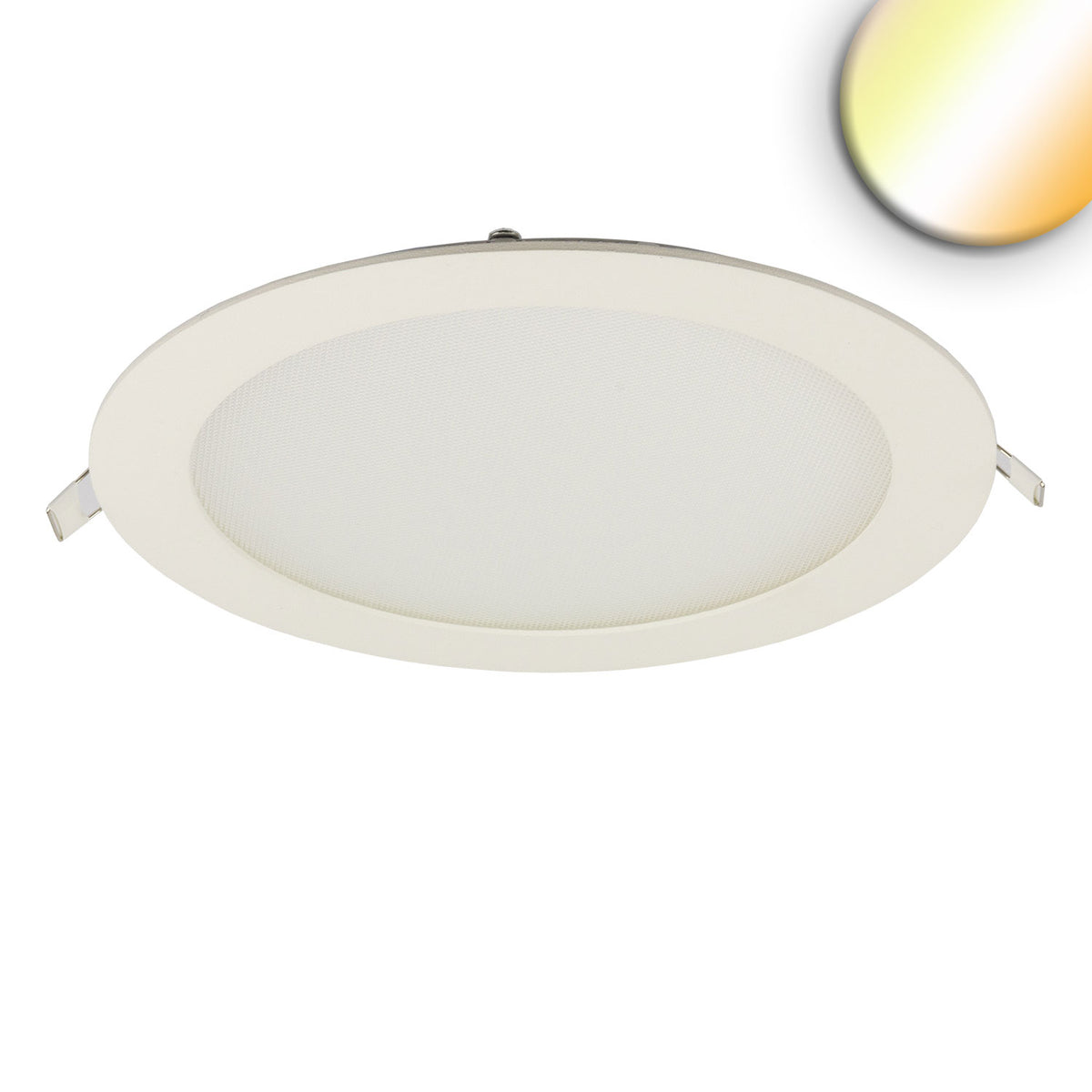LED downlight, 18W, round ultra-flat white, 225mm, ColorSwitch 3000|3500|4000K, dimmable