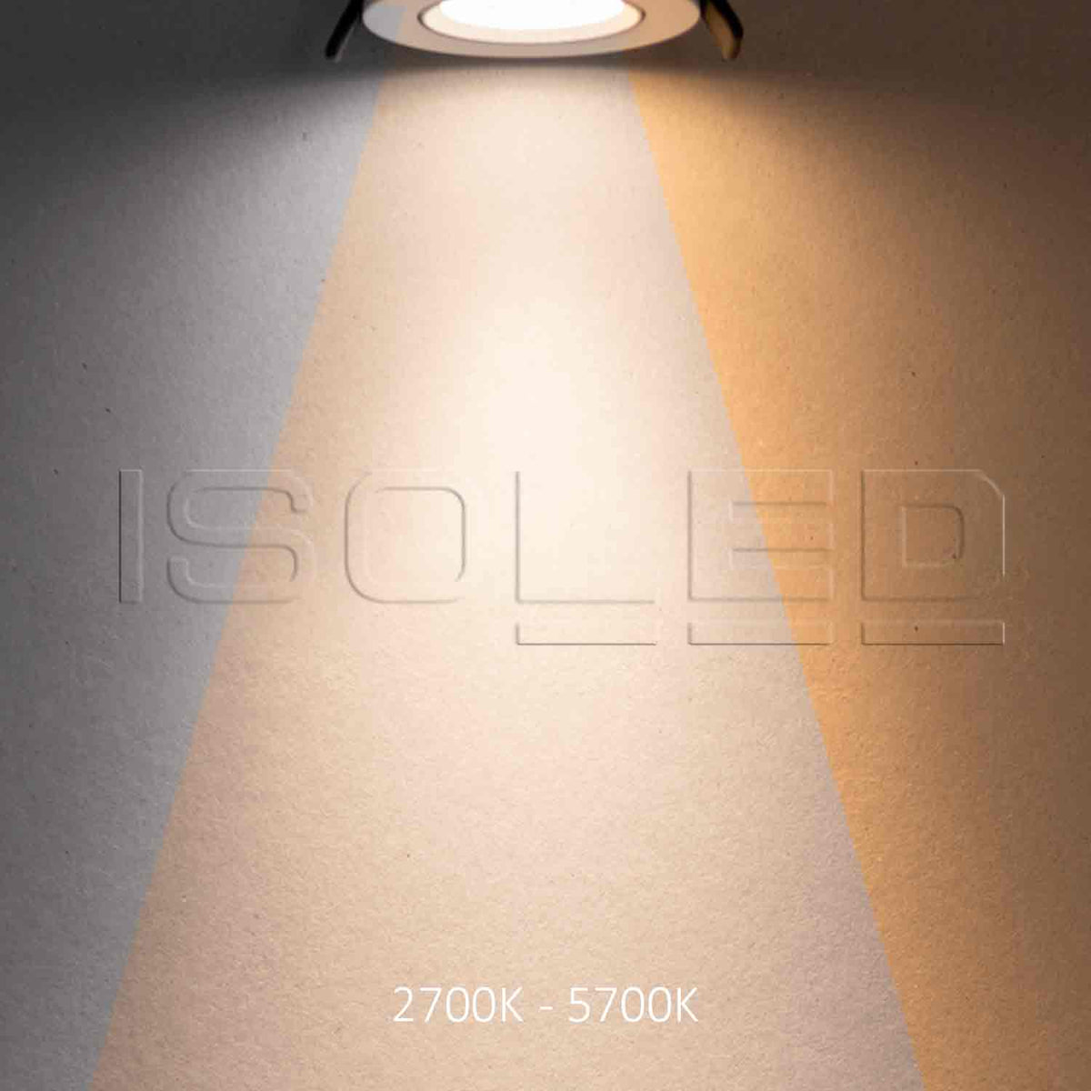 LED recessed light Slim68 aluminum white, round, 6W|6W 24V DC, dynamic white 2700-5700K