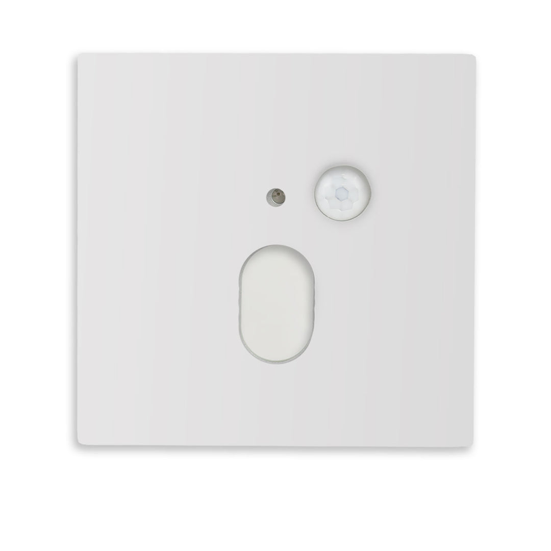 Cover Aluminium eckig 1 weiß, für Wandeinbauleuchte Sys-Wall68 mit PIR Sensor