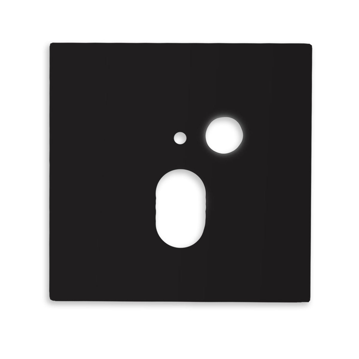 Aluminum square cover, black, for Sys-Wall68 recessed wall light with PIR sensor