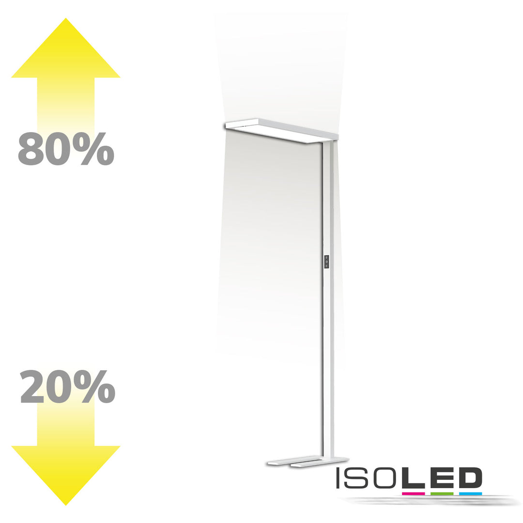 LED Office Pro Floor Lamp Up&amp;Down, 80W+20W, White, UGR<19, neutral white, Touch dimming