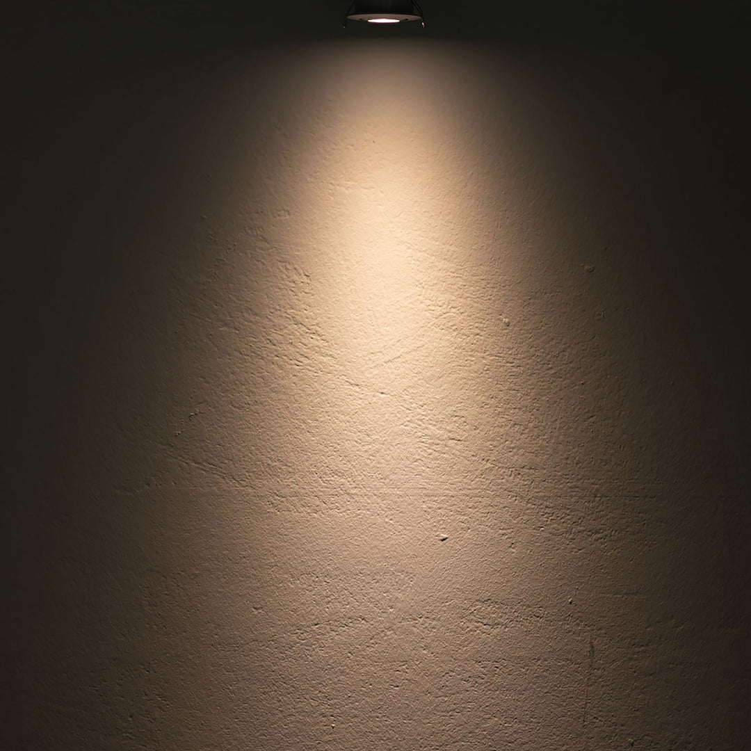 LED recessed light MiniAMP, brushed aluminum, 3W, 12V DC, warm white, dimmable, 100cm cable