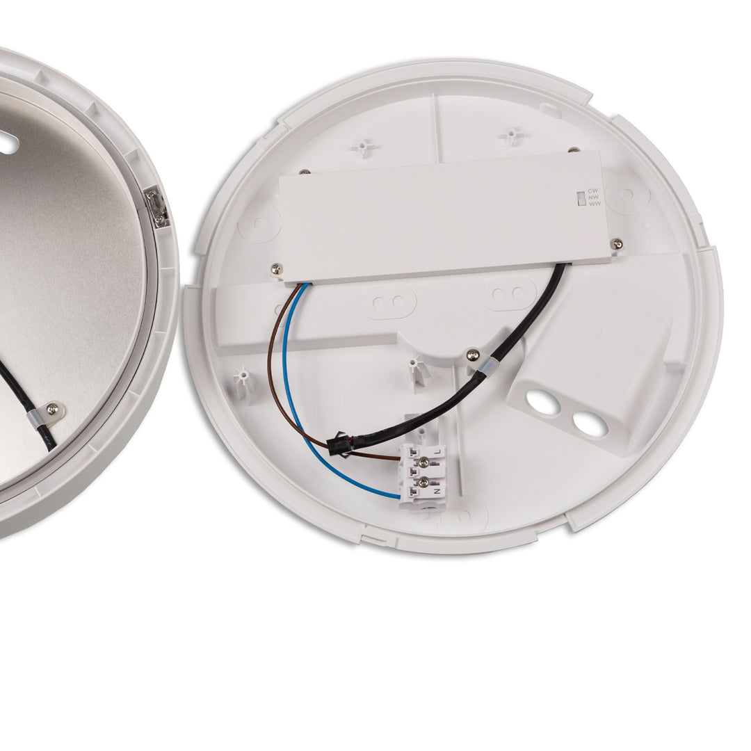 LED ceiling/wall light 18W, white, IP54, ColorSwitch 3000|4000|5000K