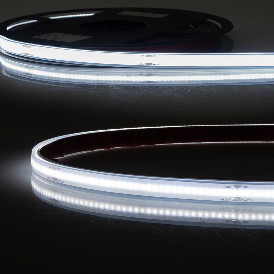 LED AQUA COB965 Linear Flex Ribbon, 24V DC, 8W, IP68, 6500K, 5m roll, 480 LED/m