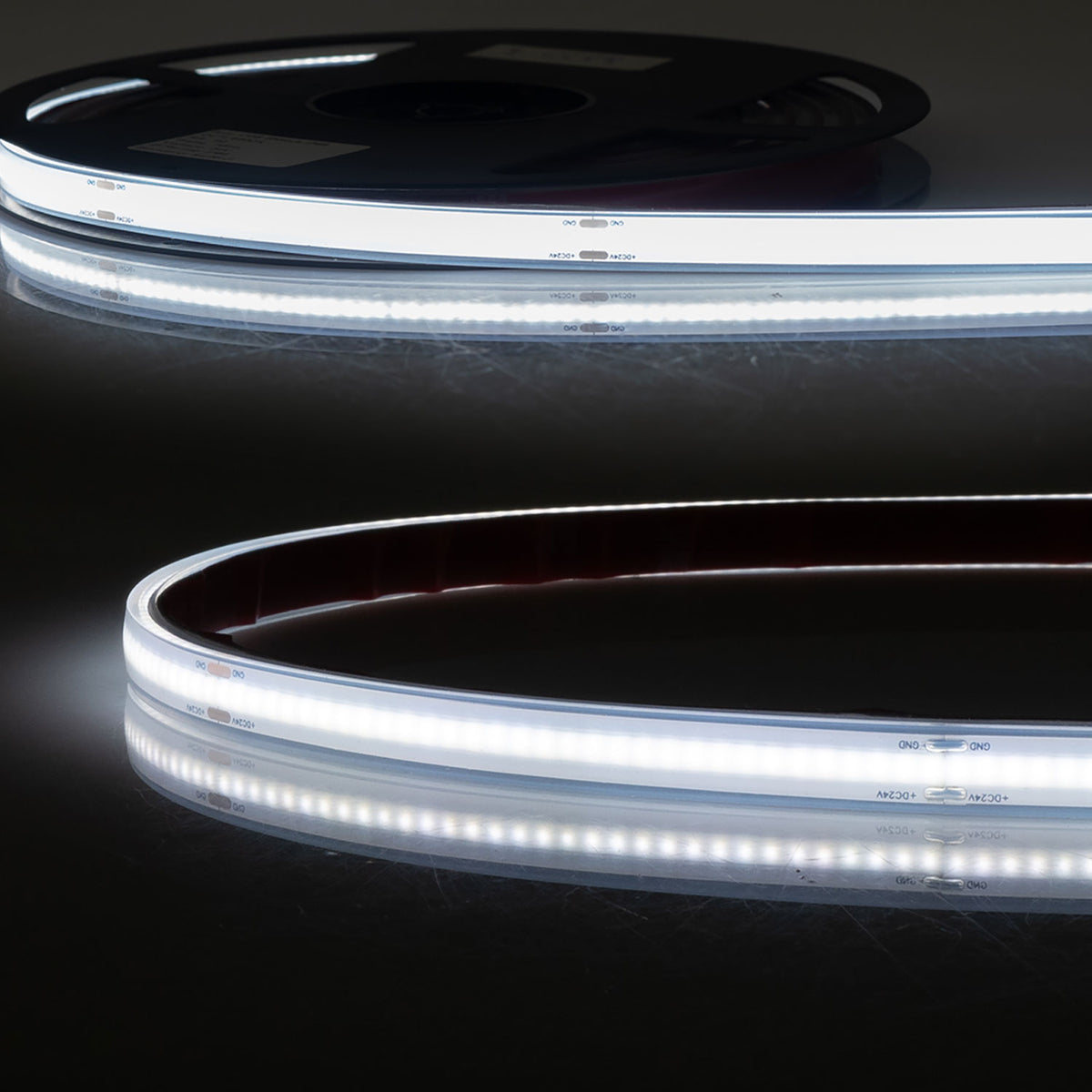 LED AQUA COB965 Linear Flex Ribbon, 24V DC, 8W, IP68, 6500K, 5m roll, 480 LED/m