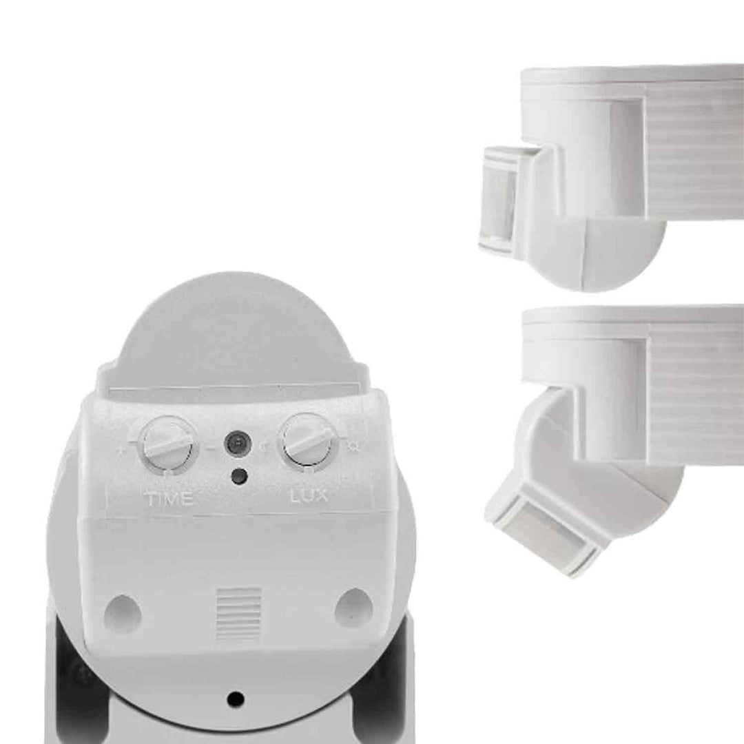 PIR motion detector, white, 230V, max. 4A, 180°, max. 10m detection radius, IP44, surface mounting