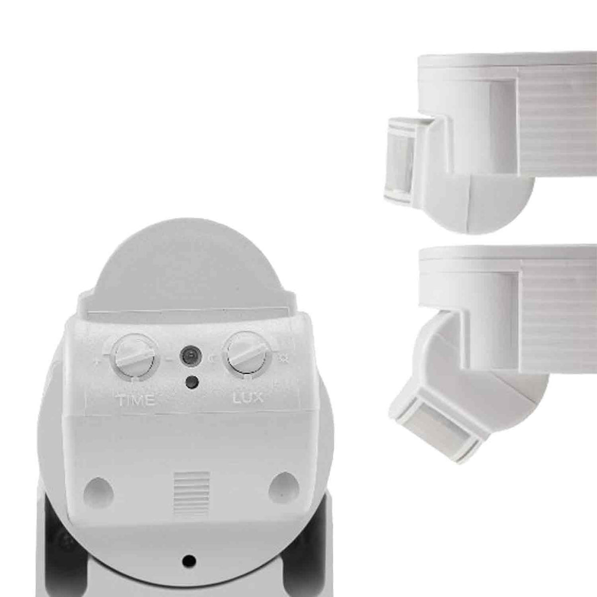 PIR motion detector, white, 230V, max. 4A, 180°, max. 10m detection radius, IP44, surface mounting