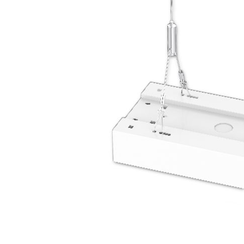 Cable suspension with double sliding clamp for linear luminaire, 20-160cm, 1 pair