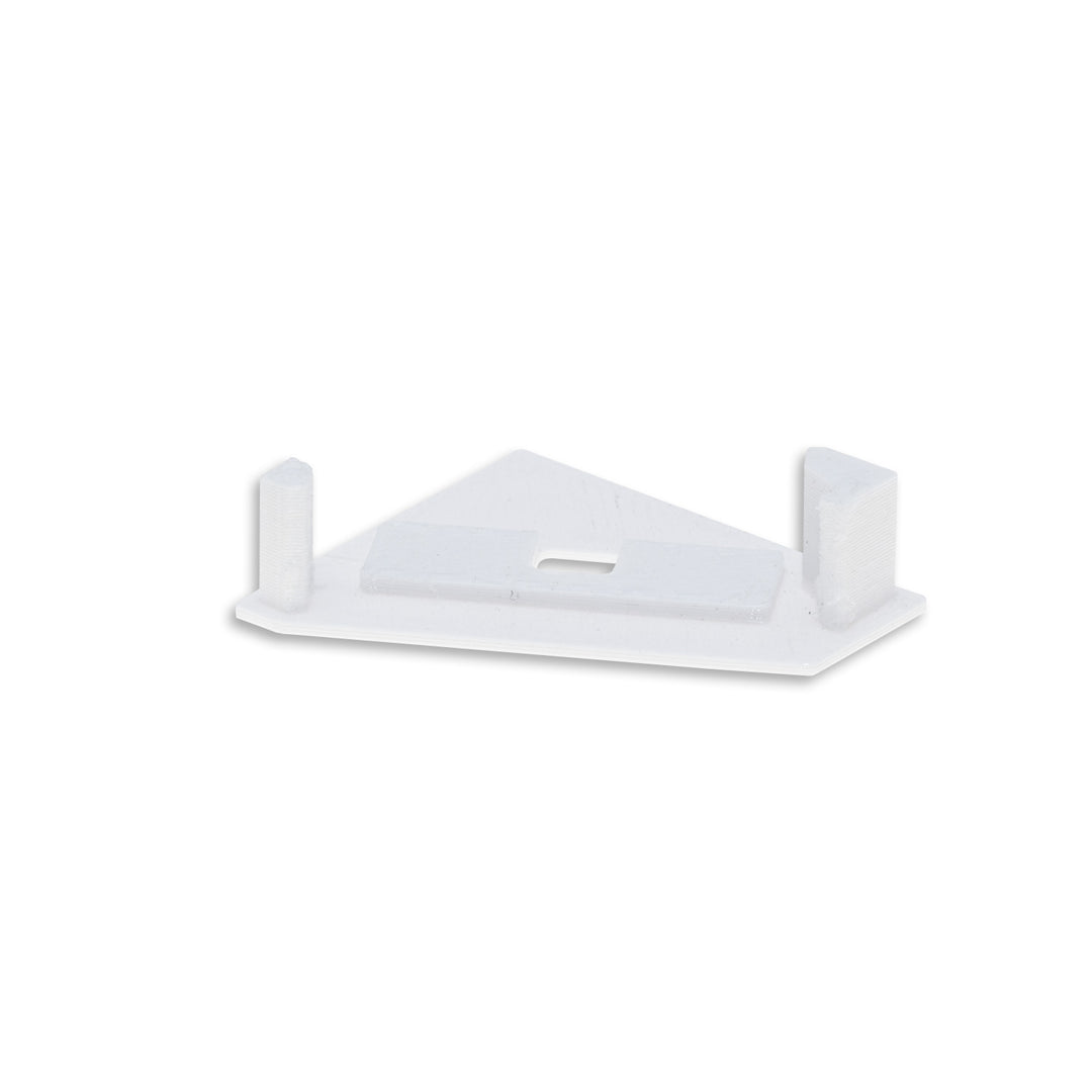 End cap EC111L white for profile CORNER18 with cable entry, left, 1 pc.