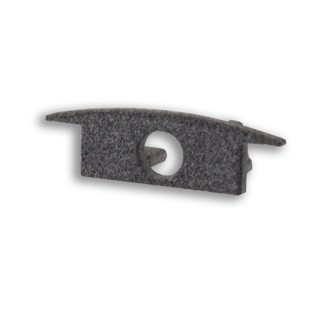 End cap EC230 for MINI-EB V2 profile, grey, straight, with cable entry, 1 piece