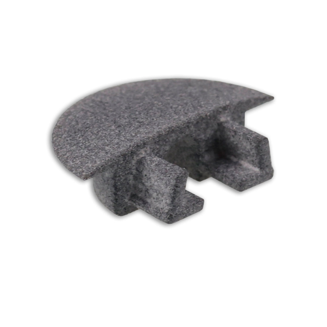 End cap EC231 for MINI-EB V2 profile, grey, round, with cable entry, 1 piece