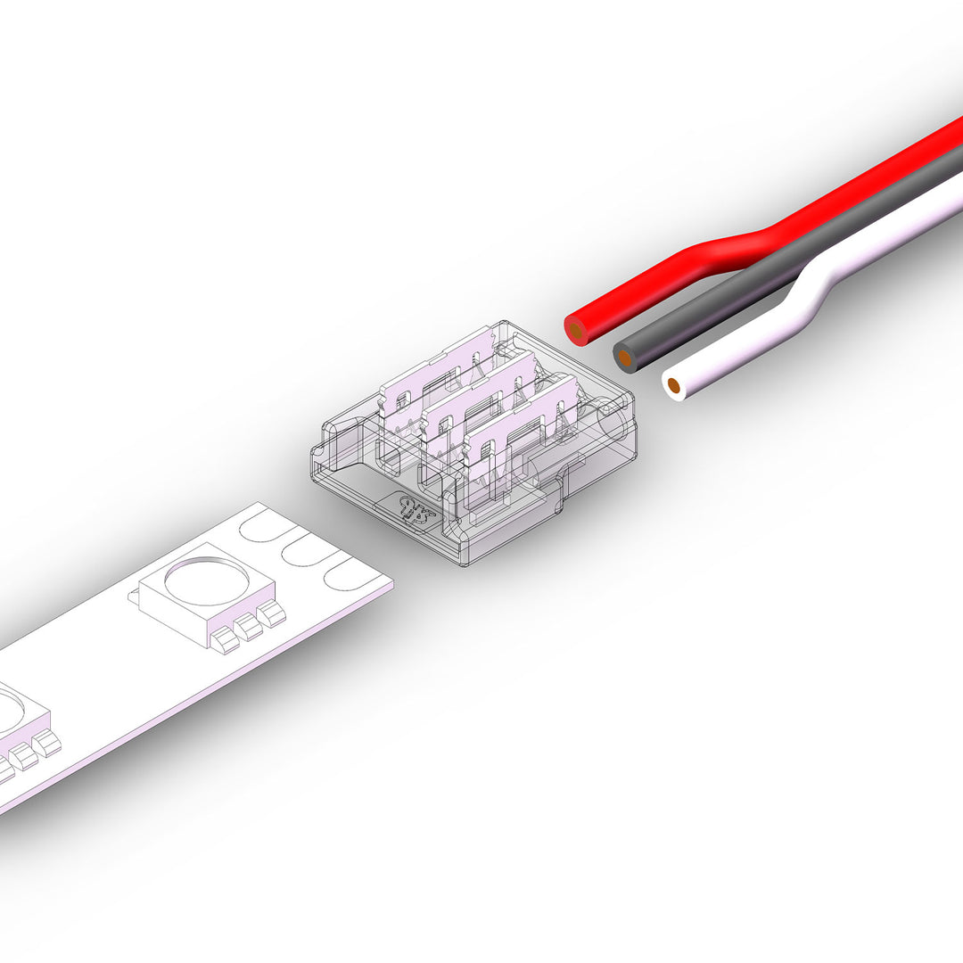Contact cable connection (max. 5A/0.5qmm) K2-310-V1 for 3-pole IP20 Flexstripes with a width of 10mm