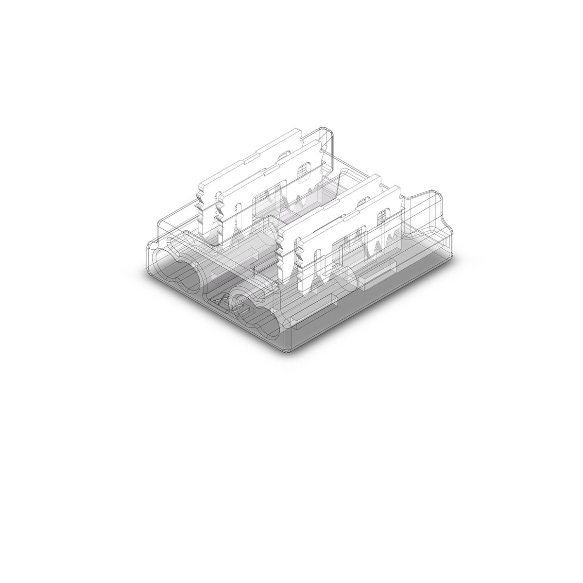 Kontakt-Kabelanschluss (max. 5A/0,5qmm) K2-410 für 4-pol. IP20 Flexstripes mit Breite 10mm
