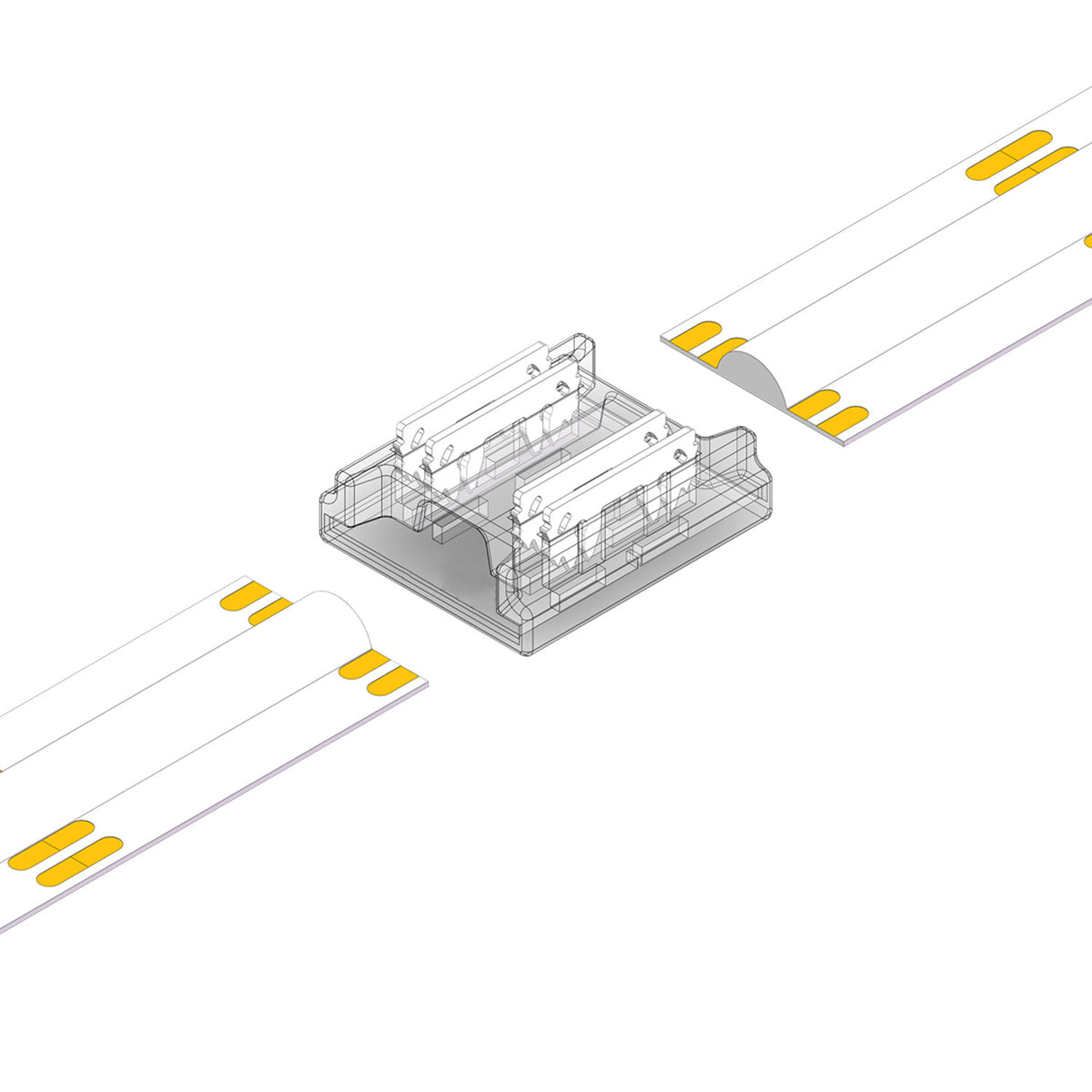 Kontakt-Verbinder (max. 5A) K2-410 für 4-pol. IP20 Flexstripes mit Breite 10mm