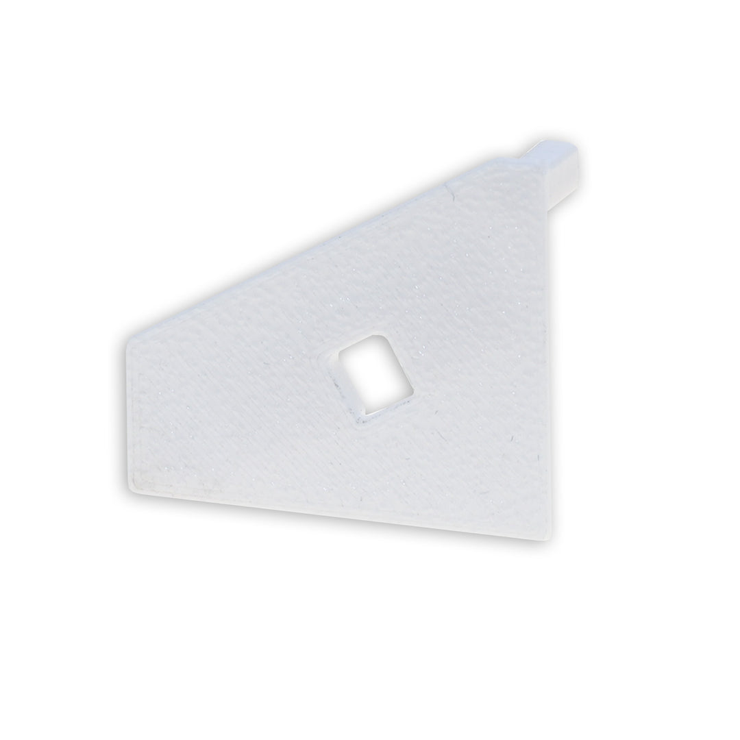 End cap EC111R white for profile CORNER18 with cable entry, right, 1 pc.