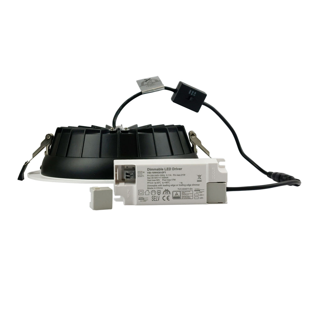 LED Downlight Reflektor 12W, 60°, 150lm/W, UGR<19, ColorSwitch 3000|4000|6000K, dimmbar