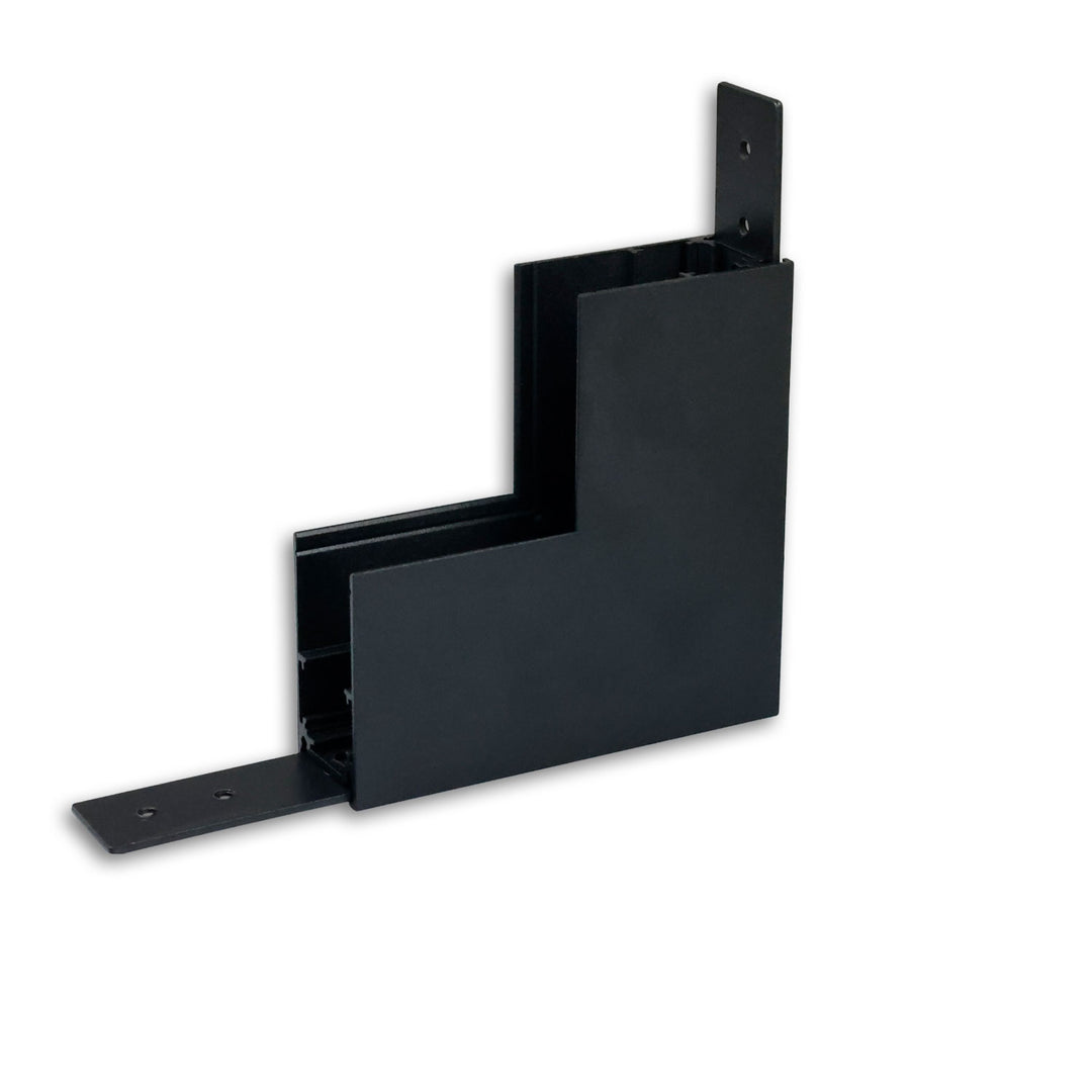 Track48 90° vertical corner rail for surface-mounted rails, black, non-conductive