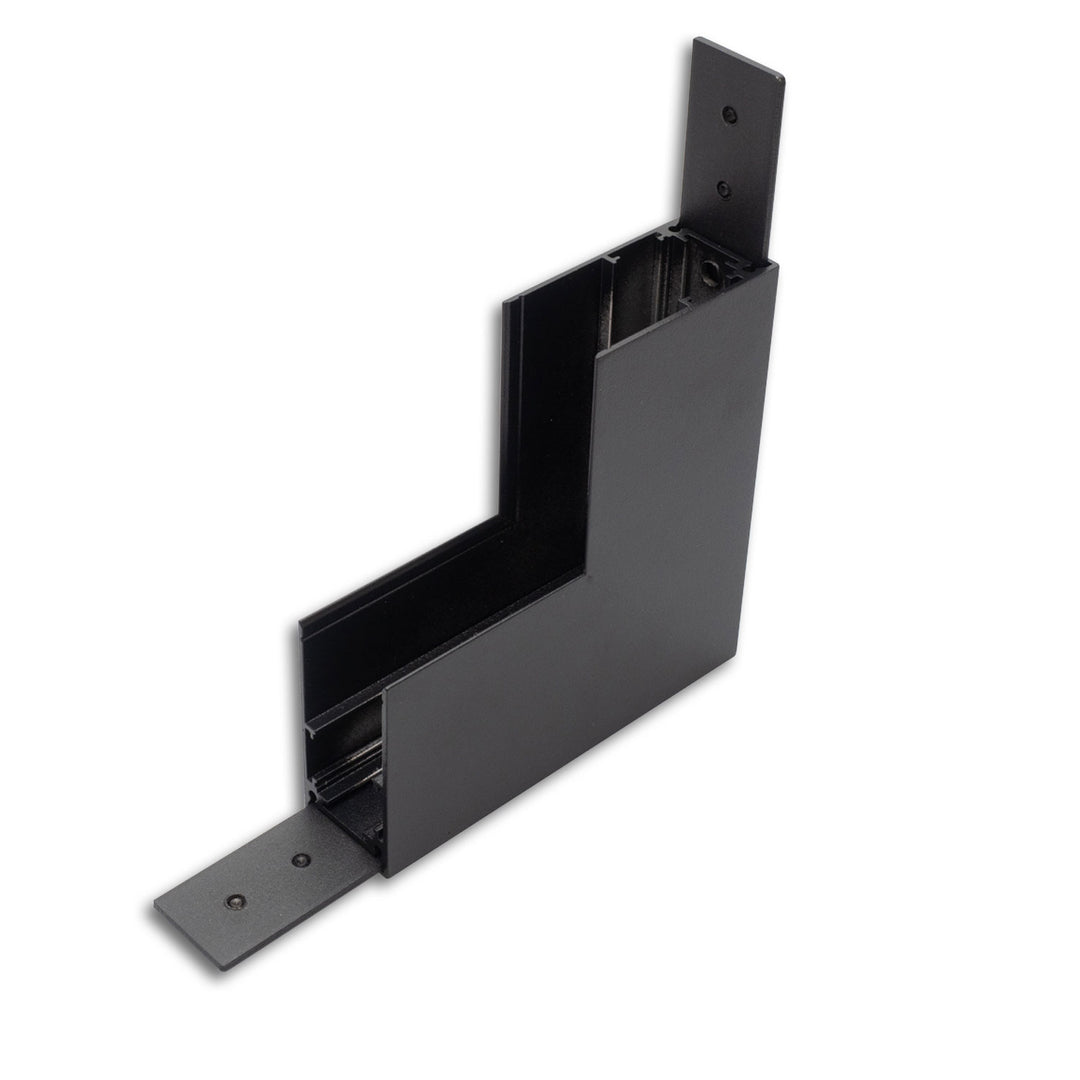 Track48 90° vertical corner rail for surface-mounted rails, black, non-conductive