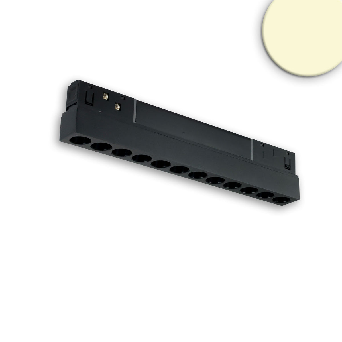 Track48 Rasterleuchte 22cm schwarz, 12W, 36°, UGR<19, 48V DC, 3000K, CRI90