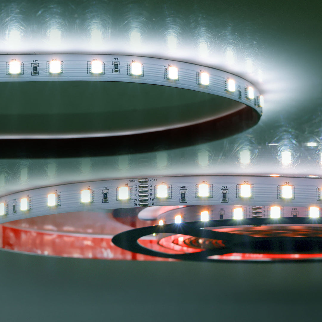 LED SIL RGB+WW+KW CCT flex ribbon, 48V DC, 17W, IP20, 5in1 chip, 10m roll, 60 LED/m