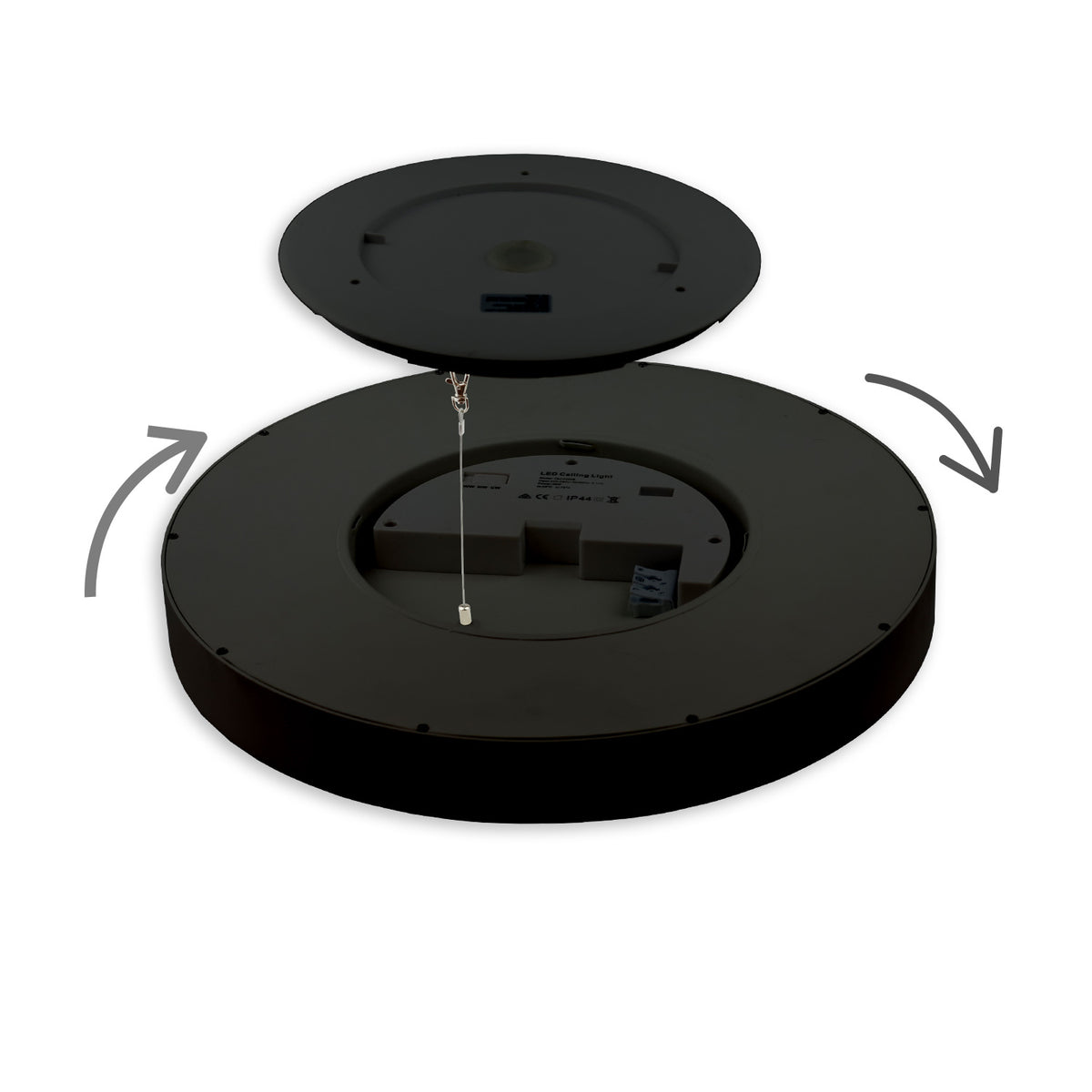LED Hängeleuchte UGR<19 2H, schwarz, 80W|100W, IP42, DN1000, 2700|3000|4000K, dimmbar, exkl. Kabel