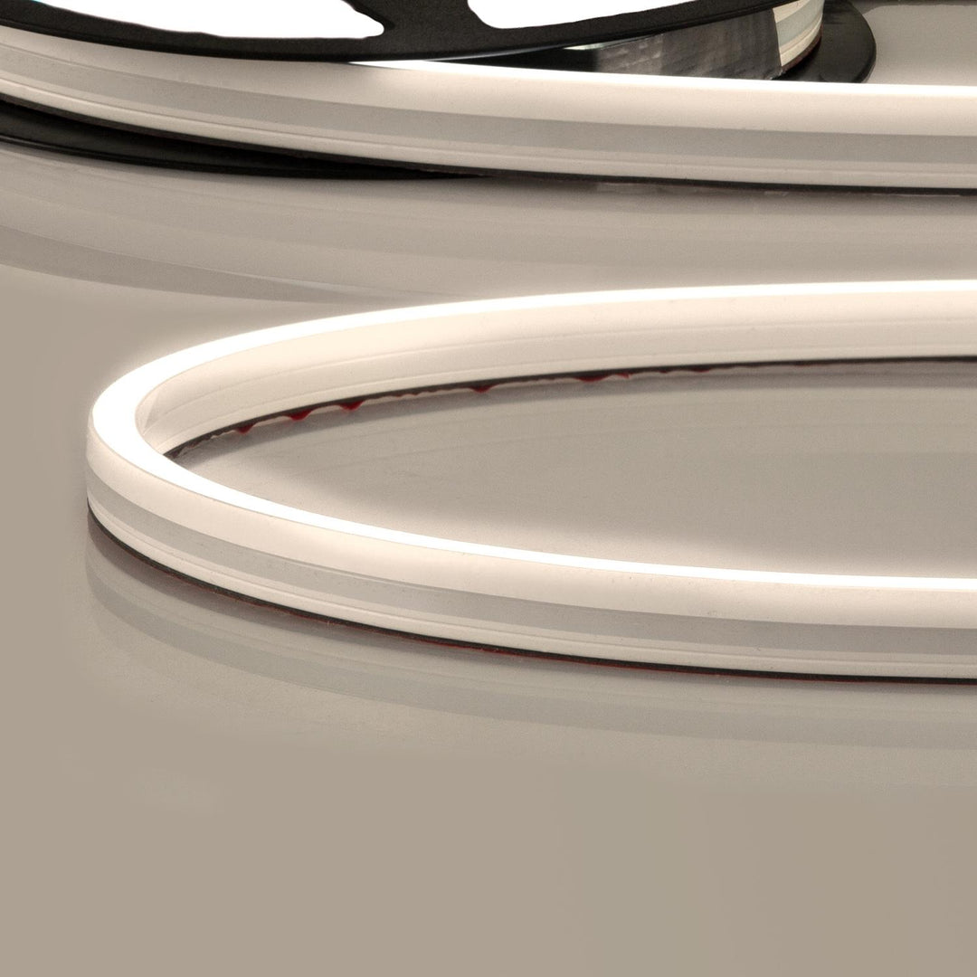 LED NEON930 flex ribbon B08H12, 24V DC, 12W, IP67, 3000K, 5m roll, 140 LED/m, including mounting clips