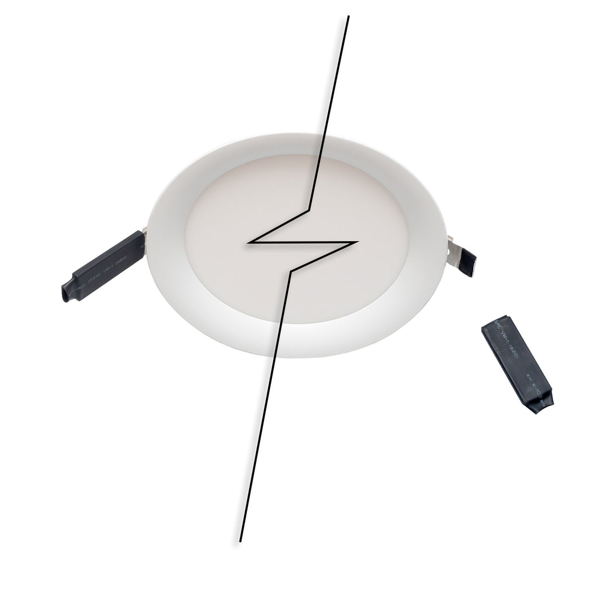 Loch Adapterplatte für Downlights, ohne Federn, weiß, ID 200mm - AD 260mm