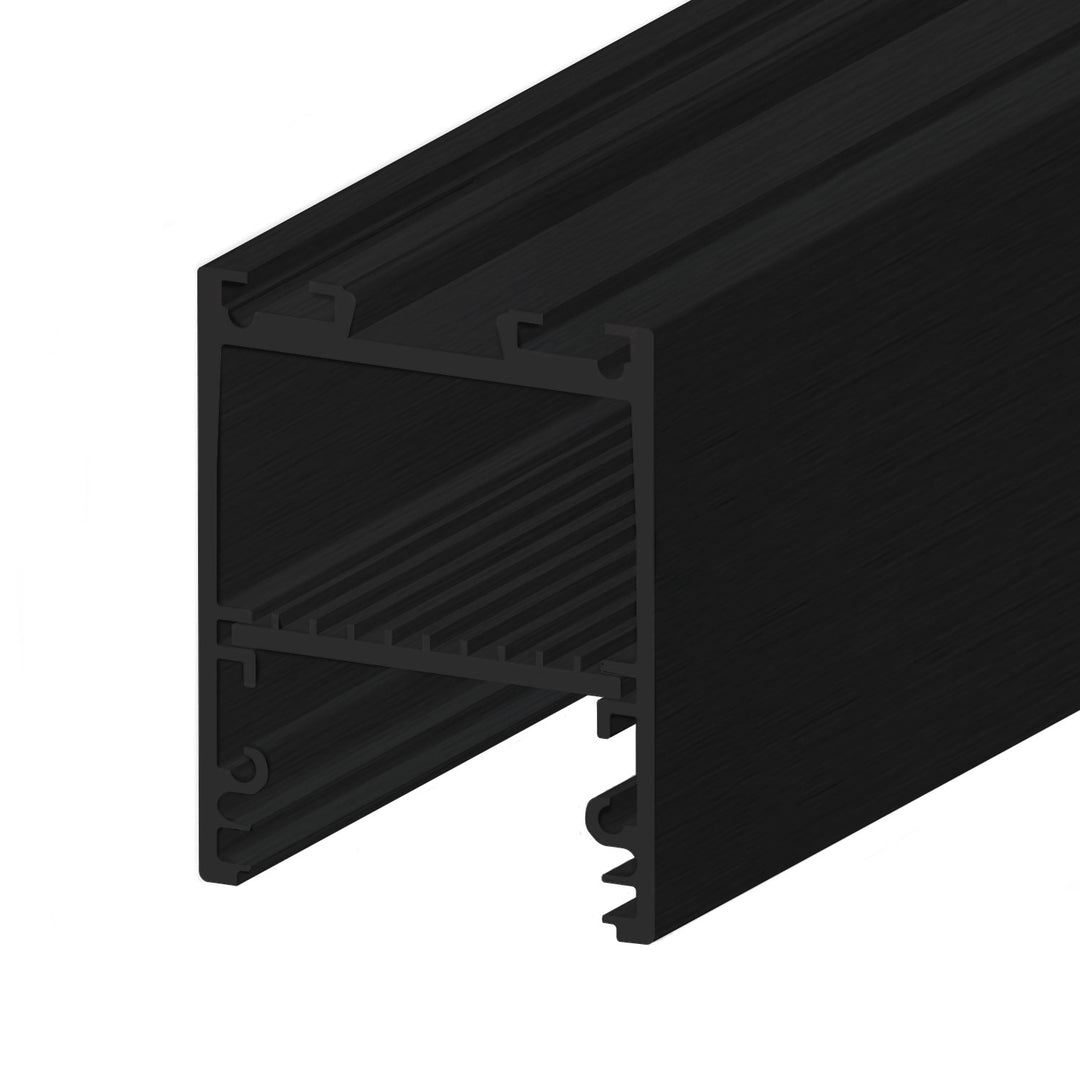 LED lighting profile LAMP30 V2, aluminum, black RAL 9005, 200cm