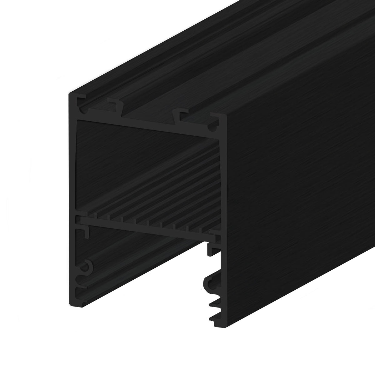 LED lighting profile LAMP30 V2, aluminum, black RAL 9005, 200cm