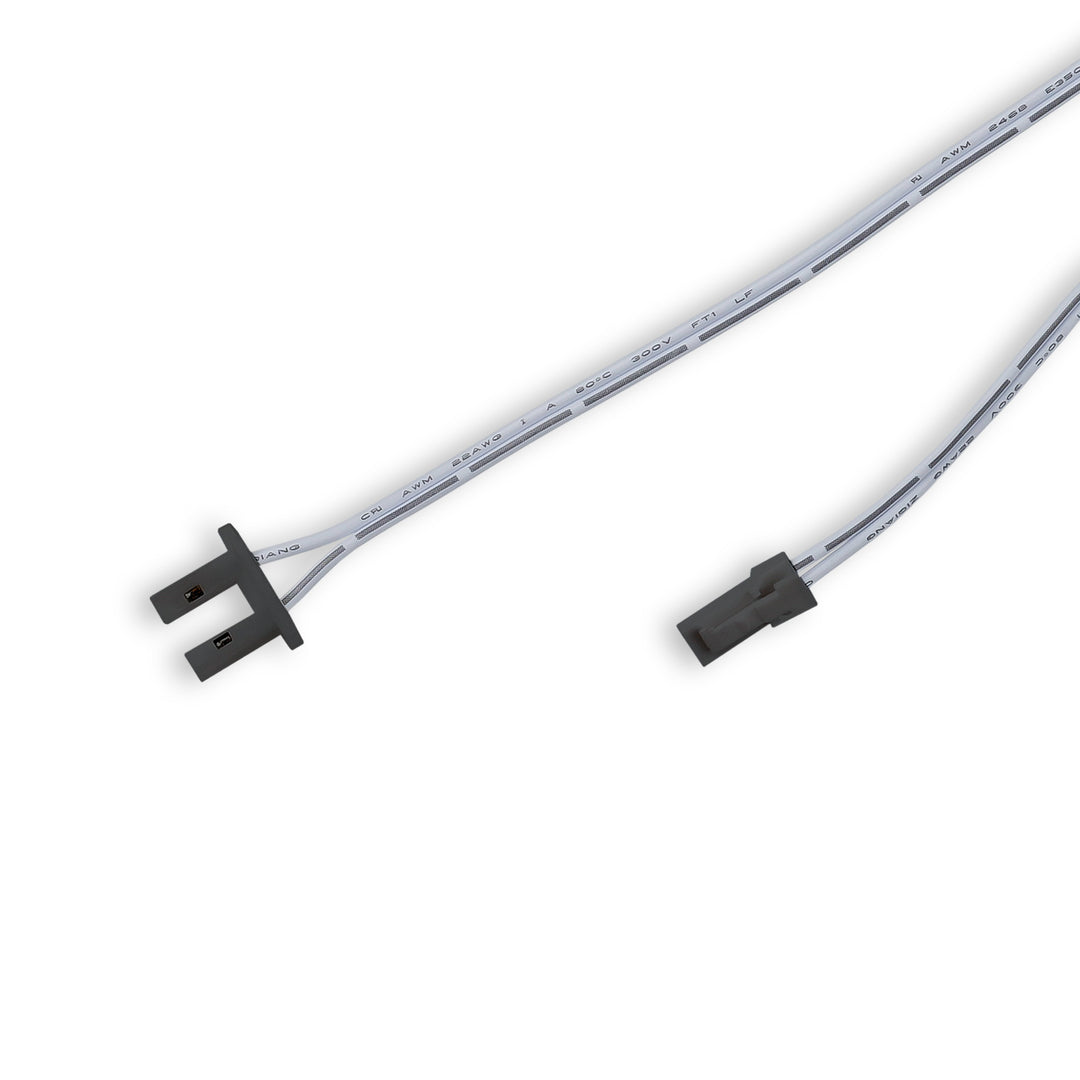 Black end cap for Surf12 Flat with power feed for FC-Flexband, 50cm cable + MiniAmp connector, max. 3A