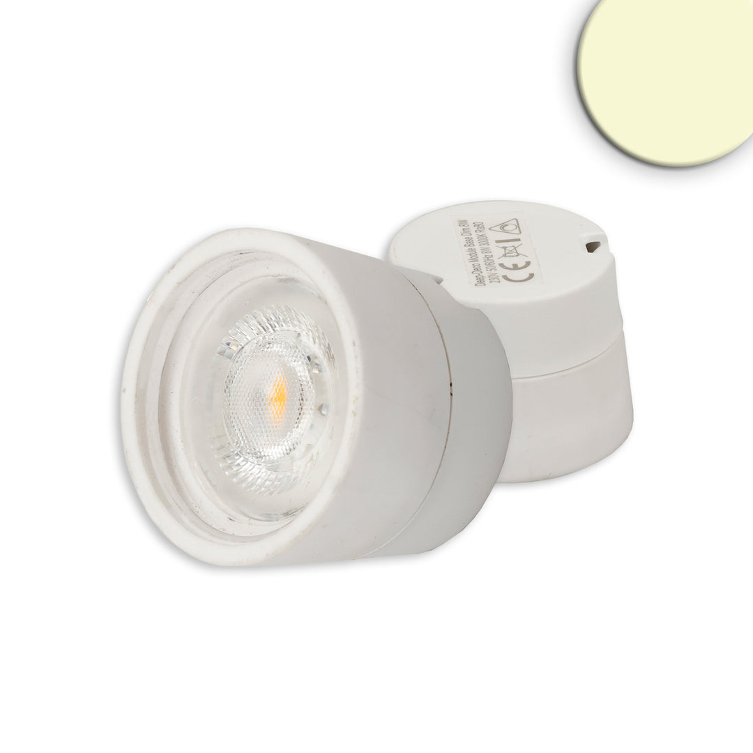 LED module SYS-GU10, round, 5W, CRI90, 3000K, dimmable (excl. cover, excl. mounting frame)