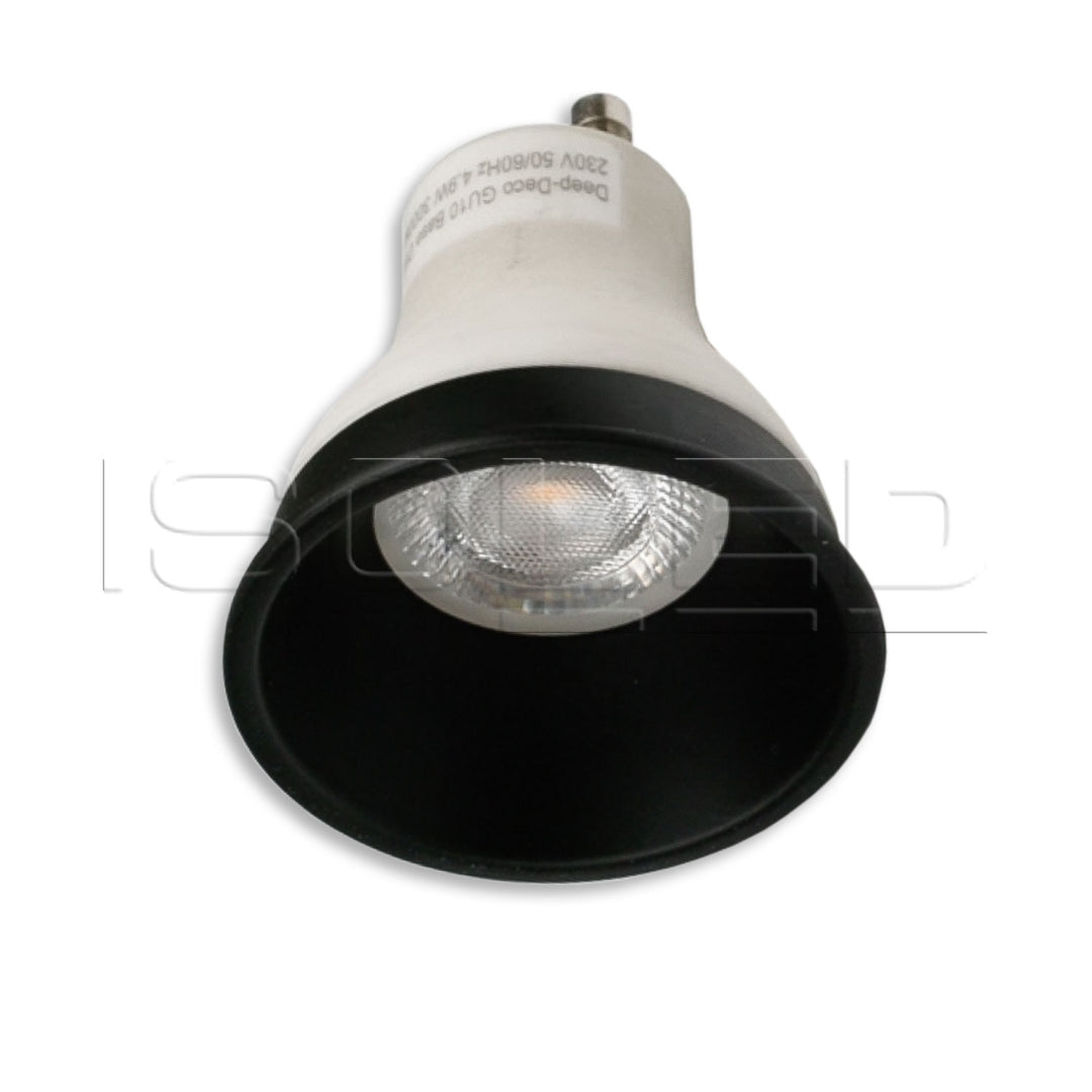 Cover for LED spotlight and LED module SYS-GU10, matte black, recessed, UGR<12