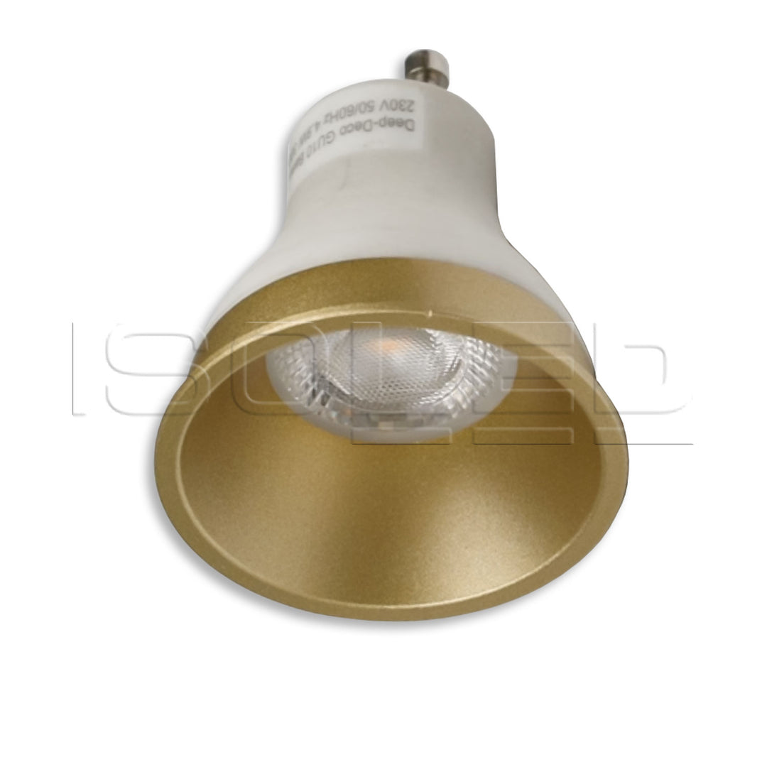 Cover for LED spotlight and LED module SYS-GU10, gold, recessed, UGR<12
