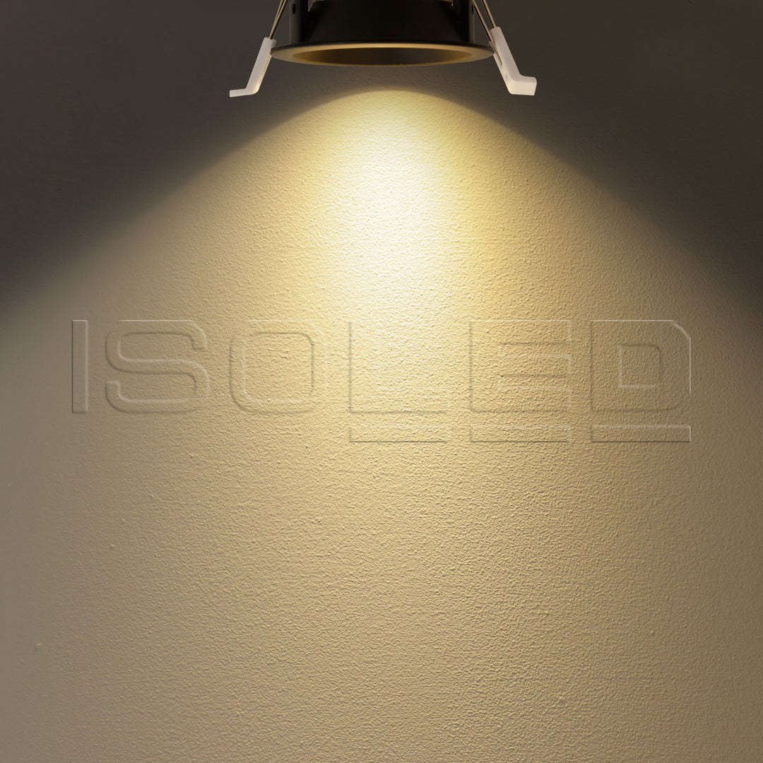 LED Einbaustrahler BACK60, gold, rund, 5W, CRI90, 3000K, rückversetzt, UGR<12, dimmbar