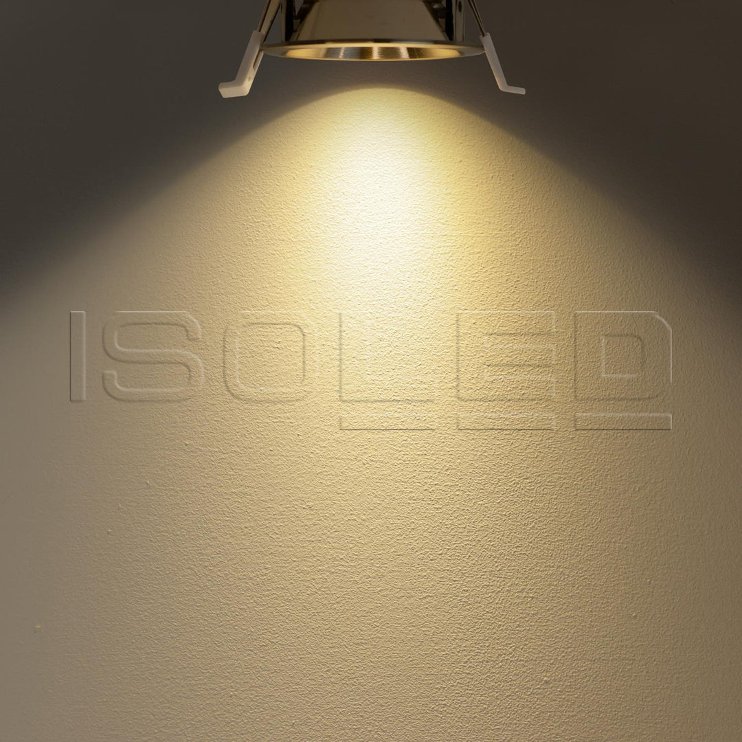 LED recessed spotlight BACK60, nickel-plated, round, 5W, CRI90, 2700K, recessed, UGR<12, dimmable